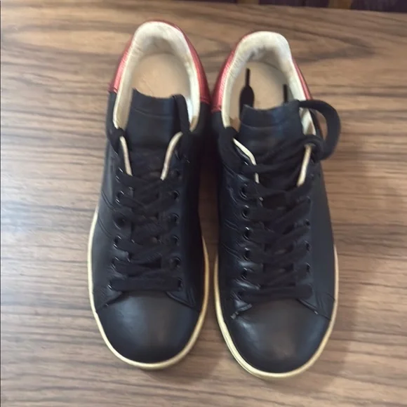 Isabel Marant Black Leather Bart Sneakers Size 37 - Picture 3 of 8